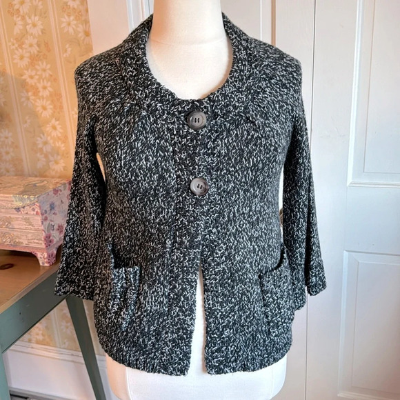 🙏🏽 Style and Co. knit Navy Cardigan Sweater 🙏🏽 - Picture 1 of 10